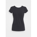Kobiety T SHIRT TOP | Nike Performance THE YOGA LUXE - T-shirt basic - black/dark smoke grey/czarny - BC14504
