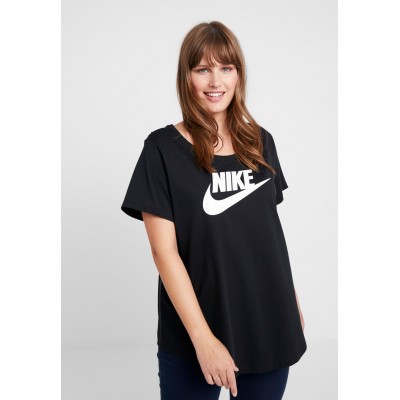 Kobiety T_SHIRT_TOP | Nike Sportswear FUTURA PLUS - T-shirt z nadrukiem - black/white/czarny - JA34484