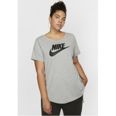 Kobiety T_SHIRT_TOP | Nike Sportswear FUTURA PLUS - T-shirt z nadrukiem - dark grey heather/black/szary - LT32848