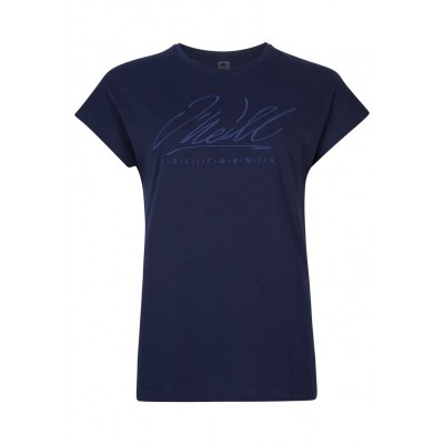 Kobiety T_SHIRT_TOP | O'Neill SCRIPT  - T-shirt basic - peacoat/niebieski - JL26757