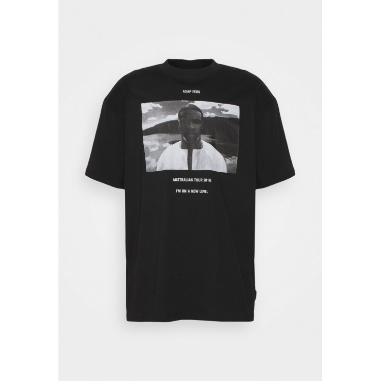 Kobiety T SHIRT TOP | Only & Sons ONSASAP TEE UNISEX - T-shirt z nadrukiem - black/czarny - JW92738