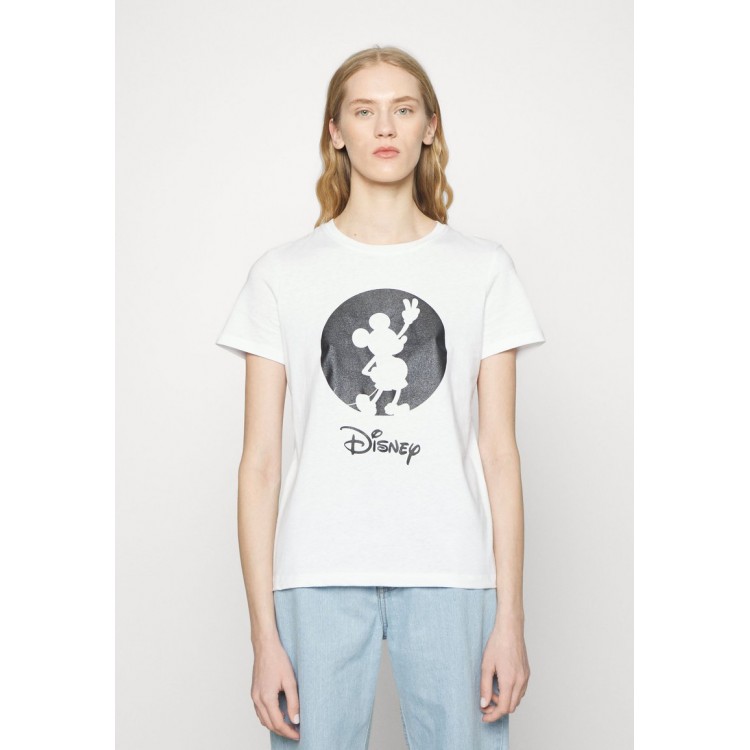 Kobiety T SHIRT TOP | ONLY ONLDISNEY LIFE LOGO BOX - T-shirt z nadrukiem - bright white/liliowy - LY28029