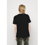 Kobiety T SHIRT TOP | ONLY ONLFRIDA LIFE OVERSIZE BOX - T-shirt z nadrukiem - black/czarny - VH87391