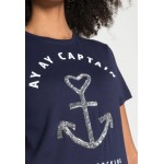 Kobiety T SHIRT TOP | ONLY ONLKITA ANCHOR - T-shirt z nadrukiem - evening blue/granatowy - MZ65503
