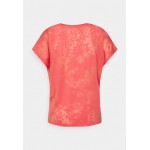 Kobiety T SHIRT TOP | ONLY Play ONPJIE LOOSE BURNOUT TEE - T-shirt z nadrukiem - spiced coral/morelowy - QK98985