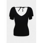Kobiety T SHIRT TOP | ONLY Tall ONLLEELO BACK - T-shirt z nadrukiem - black/czarny - KL77702