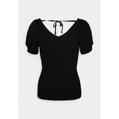 Kobiety T_SHIRT_TOP | ONLY Tall ONLLEELO BACK - T-shirt z nadrukiem - black/czarny - KL77702