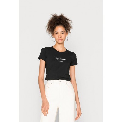 Kobiety T_SHIRT_TOP | Pepe Jeans NEW VIRGINIA - T-shirt z nadrukiem - black/czarny - WE80579