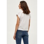 Kobiety T SHIRT TOP | PEPPERCORN DIMA V-NECK TEE - T-shirt basic - white/biały - QF63166