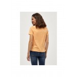 Kobiety T SHIRT TOP | PEPPERCORN ESTEL - T-shirt basic - peach cobbler/pomarańczowy - VT00208