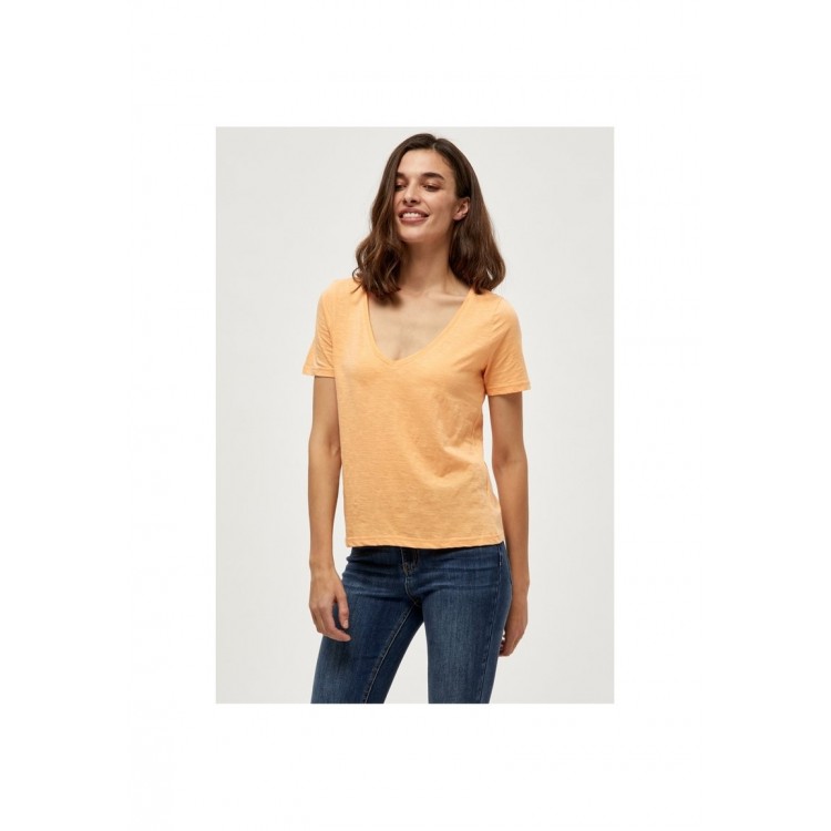 Kobiety T SHIRT TOP | PEPPERCORN ESTEL - T-shirt basic - peach cobbler/pomarańczowy - VT00208