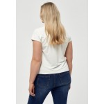 Kobiety T SHIRT TOP | PEPPERCORN ROSALINDA - T-shirt basic - gardenia/mleczny - QB42468