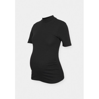 Kobiety T_SHIRT_TOP | Pieces Maternity PMBIRDIE T NECK - T-shirt basic - black/czarny - IV06335
