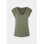 Kobiety T SHIRT TOP | Pieces PCKAMALA TEE - T-shirt basic - grape leaf/khaki - LH67585