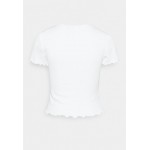 Kobiety T SHIRT TOP | Pieces PCOMILLA - T-shirt z nadrukiem - bright white/biały - WH02433