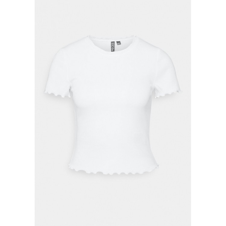 Kobiety T SHIRT TOP | Pieces PCOMILLA - T-shirt z nadrukiem - bright white/biały - WH02433