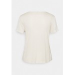 Kobiety T SHIRT TOP | Pieces PCPHOEBE TEE - T-shirt basic - birch/mleczny - LI54675