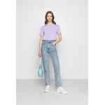 Kobiety T SHIRT TOP | Pieces PCRIA FOLD UP SOLID TEE - T-shirt basic - lavender/fioletowy - MW43358