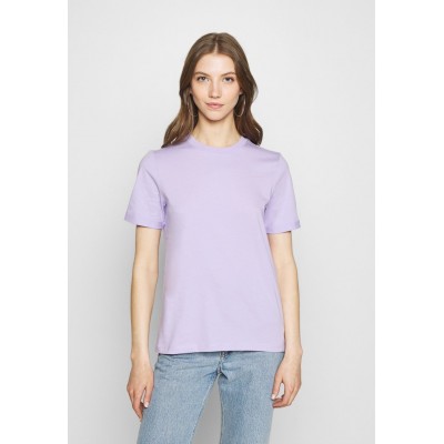 Kobiety T_SHIRT_TOP | Pieces PCRIA FOLD UP SOLID TEE - T-shirt basic - lavender/fioletowy - MW43358