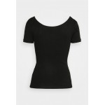 Kobiety T SHIRT TOP | Pieces Petite PCKITTE - T-shirt basic - black/czarny - UO29419