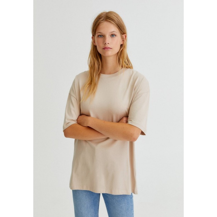 Kobiety T SHIRT TOP | PULL&BEAR BASIC - T-shirt basic - beige/beżowy - BL07146