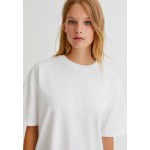 Kobiety T SHIRT TOP | PULL&BEAR BASIC - T-shirt basic - white/biały - KC40376