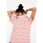 Kobiety T SHIRT TOP | PULL&BEAR SHORT SLEEVE - T-shirt z nadrukiem - red/czerwony - KK15317