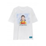 Kobiety T SHIRT TOP | PULL&BEAR SQUID GAME DOLL - T-shirt z nadrukiem - offwhite/mleczny - RT34572
