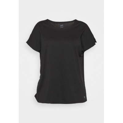 Kobiety T_SHIRT_TOP | Puma STUDIO FOUNDATION TEE PLUS - T-shirt basic - black/czarny - BU19200