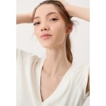 Kobiety T SHIRT TOP | QS by s.Oliver T-shirt basic - 0ff-white/mleczny - SS61876
