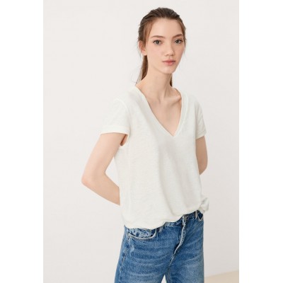 Kobiety T_SHIRT_TOP | QS by s.Oliver T-shirt basic - 0ff-white/mleczny - SS61876