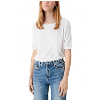 Kobiety T_SHIRT_TOP | QS by s.Oliver T-shirt basic - white/biały - AX32408
