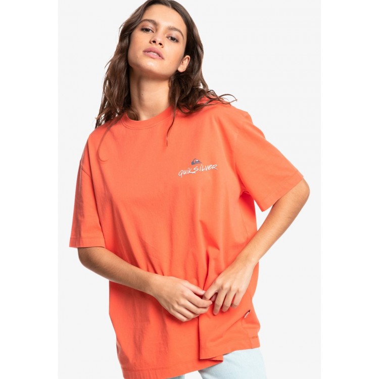 Kobiety T SHIRT TOP | Quiksilver T-shirt z nadrukiem - orange/pomarańczowy - OY51222