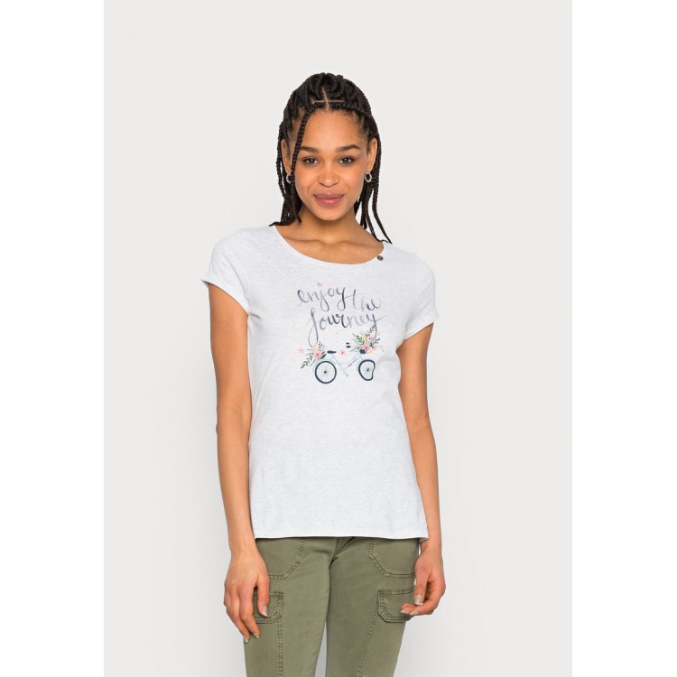 Kobiety T SHIRT TOP | Ragwear FLORAH PRINT - T-shirt z nadrukiem - white/biały - WT50761