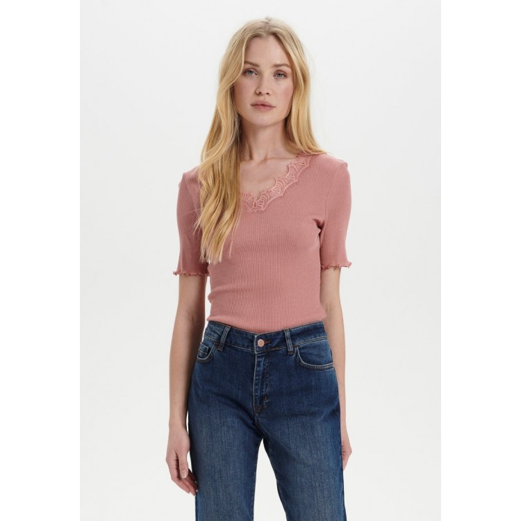 Kobiety T SHIRT TOP | Saint Tropez MAYASZ - T-shirt z nadrukiem - ash rosie/jasnoróżowy - QD53356