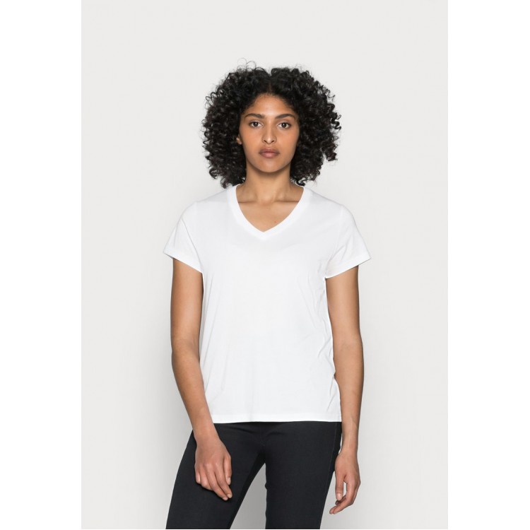 Kobiety T SHIRT TOP | Samsøe Samsøe SOLLY - T-shirt basic - white/biały - TZ52091