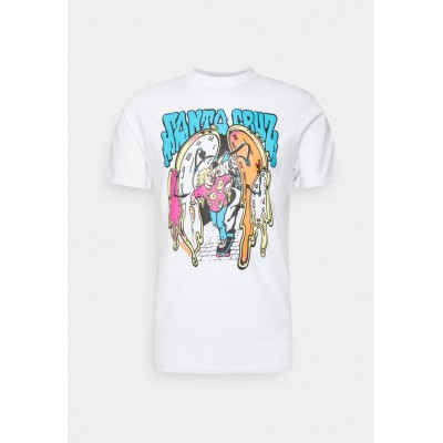 Kobiety T_SHIRT_TOP | Santa Cruz UNISEX GRABKE MELTING CLOCKS - T-shirt z nadrukiem - white/biały - WQ00892