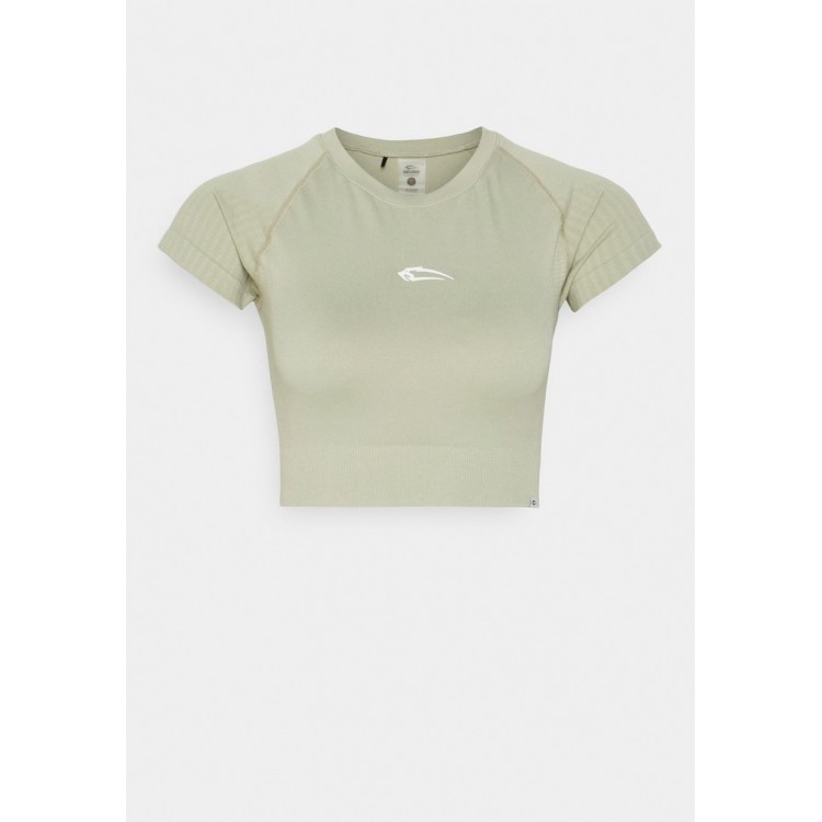 Kobiety T SHIRT TOP | Smilodox NANCY - T-shirt basic - hellgrau/szary melanż - DL40566