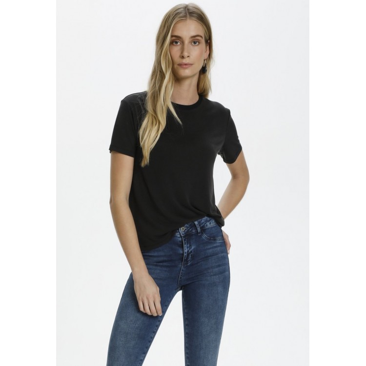 Kobiety T SHIRT TOP | Soaked in Luxury COLUMBINE - T-shirt basic - black/czarny - TK43066