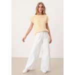 Kobiety T SHIRT TOP | s.Oliver T-shirt z nadrukiem - amber stripes/morelowy - DM68225