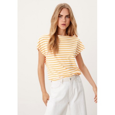 Kobiety T_SHIRT_TOP | s.Oliver T-shirt z nadrukiem - amber stripes/morelowy - DM68225