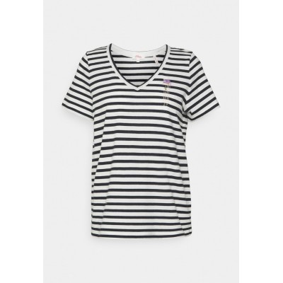 Kobiety T_SHIRT_TOP | s.Oliver T-shirt z nadrukiem - blue graphit/niebieski - VP65557