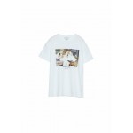 Kobiety T SHIRT TOP | Stradivarius FRIENDS - T-shirt z nadrukiem - white/biały - JO50146