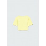 Kobiety T SHIRT TOP | Stradivarius NAHTLOSES - T-shirt basic - yellow/żółty - UL90496