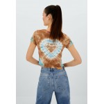 Kobiety T SHIRT TOP | Stradivarius T-shirt z nadrukiem - brown/brązowy - AF88577
