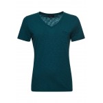 Kobiety T SHIRT TOP | Superdry POCKET - T-shirt basic - petrol/wielokolorowy - FQ60248