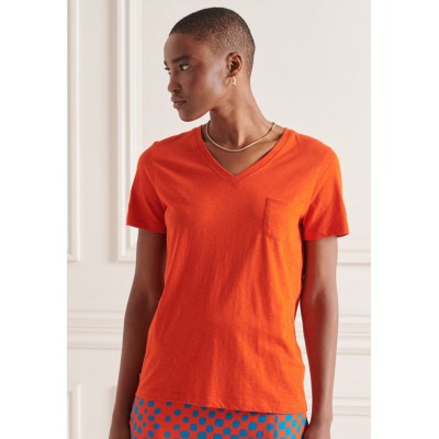 Kobiety T_SHIRT_TOP | Superdry POCKET - T-shirt basic - pureed pumpkin/pomarańczowy - PX84397