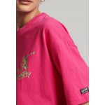 Kobiety T SHIRT TOP | Superdry VINTAGE CALI - T-shirt z nadrukiem - raspberry pink/różowy - XD18615