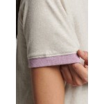 Kobiety T SHIRT TOP | Superdry VINTAGE LOGO EMBROIDERED RINGER - T-shirt z nadrukiem - oat marl vintage purple marl/liliowy - KF87514