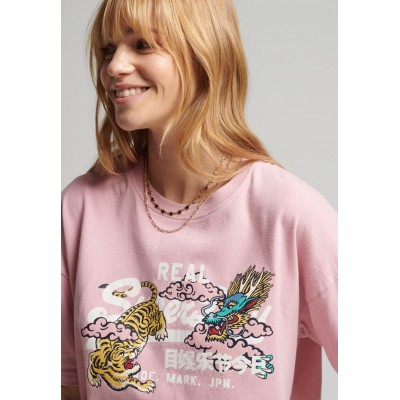 Kobiety T_SHIRT_TOP | Superdry VINTAGE NARRATIVE  - T-shirt z nadrukiem - soft pink/różowy - XE99458